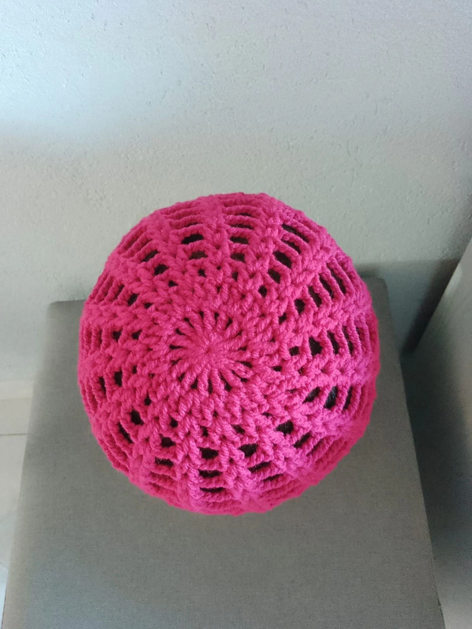 Rosa fuchsia haakmuts - fait main – photo 3